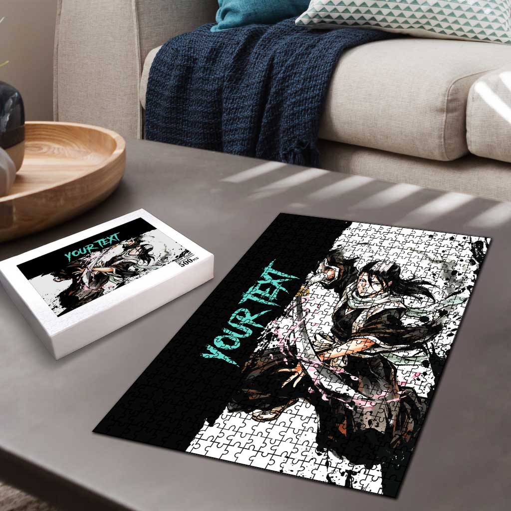 Personalized Byakuya Kuchiki Puzzle Ink Splash Anime Brush Style