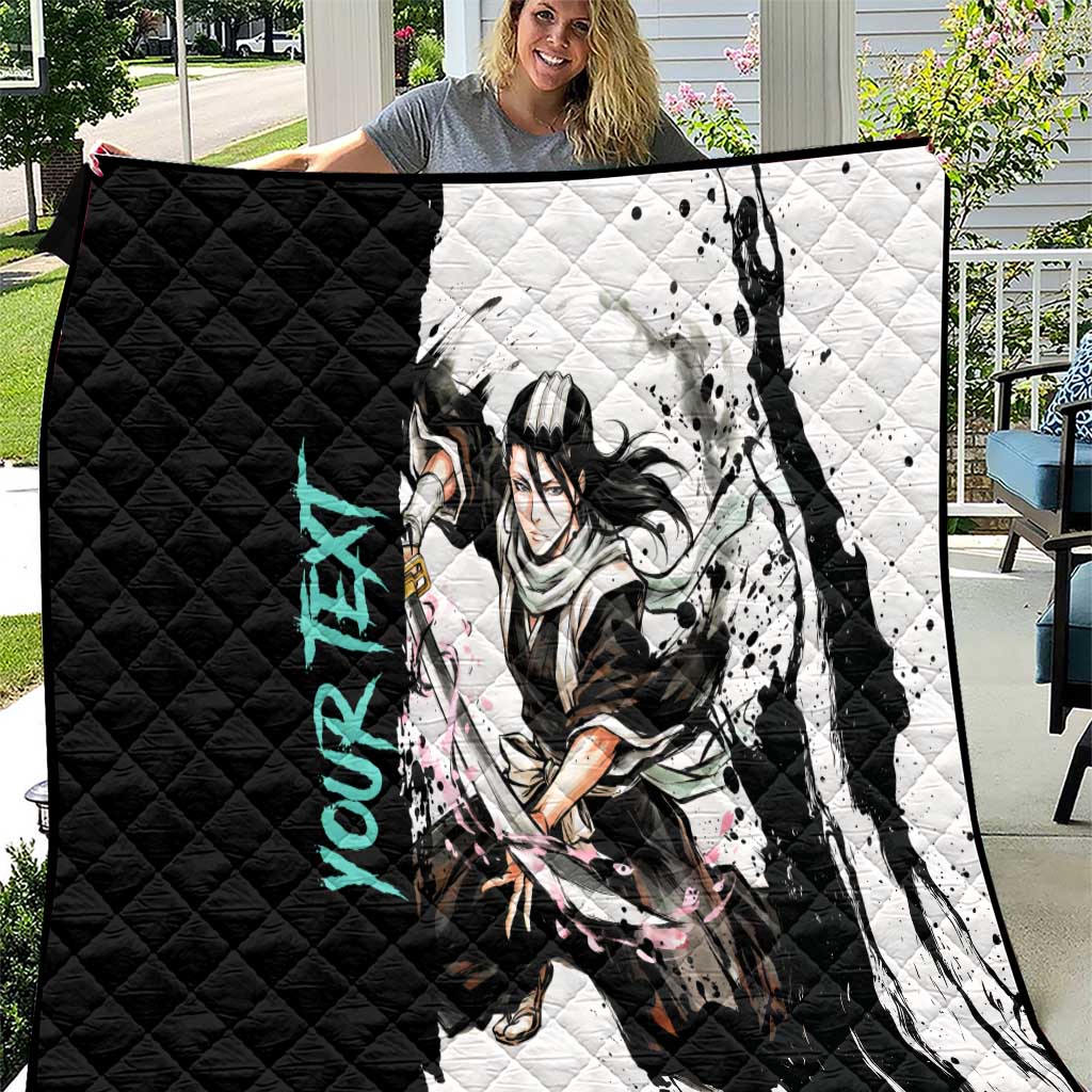 Personalized Byakuya Kuchiki Quilt Ink Splash Anime Brush Style