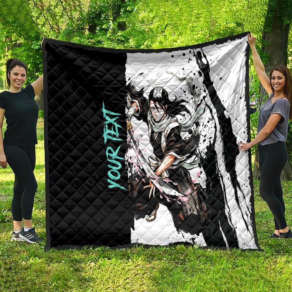 Personalized Byakuya Kuchiki Quilt Ink Splash Anime Brush Style