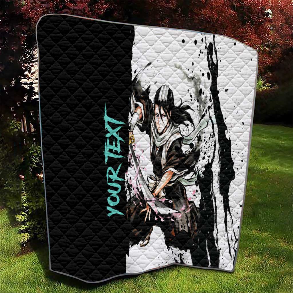 Personalized Byakuya Kuchiki Quilt Ink Splash Anime Brush Style