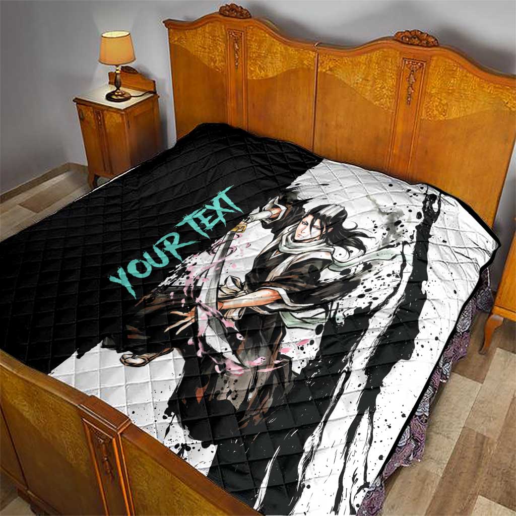 Personalized Byakuya Kuchiki Quilt Ink Splash Anime Brush Style