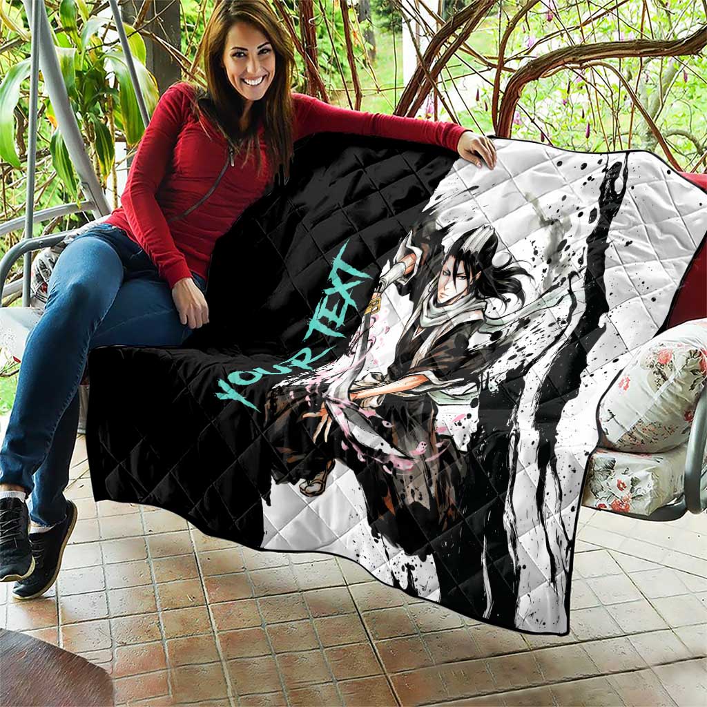 Personalized Byakuya Kuchiki Quilt Ink Splash Anime Brush Style