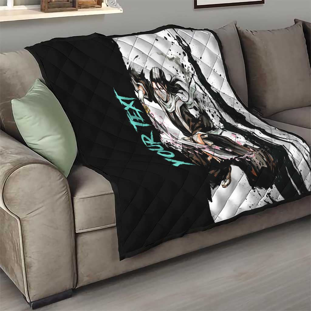 Personalized Byakuya Kuchiki Quilt Ink Splash Anime Brush Style