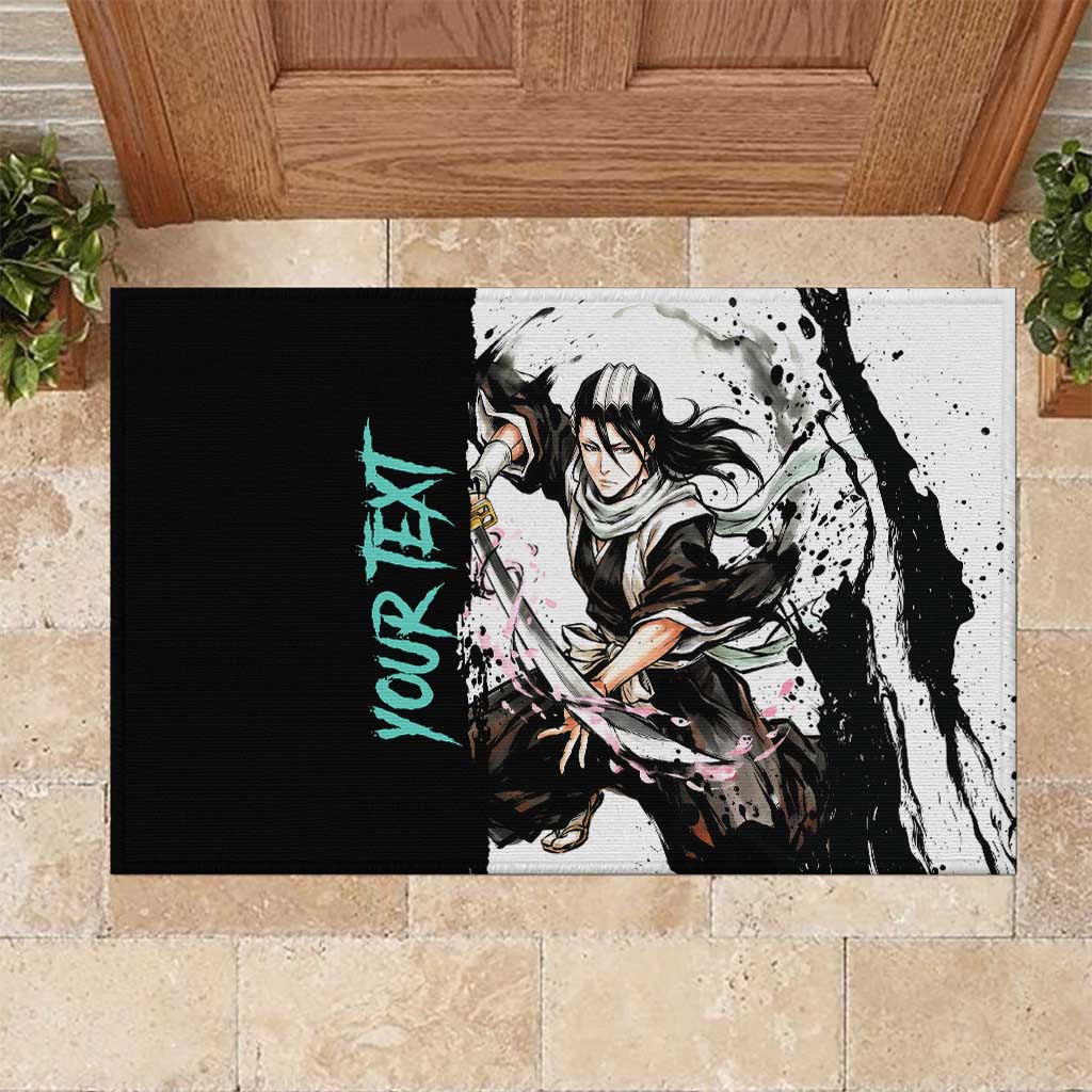 Personalized Byakuya Kuchiki Rubber Doormat Ink Splash Anime Brush Style