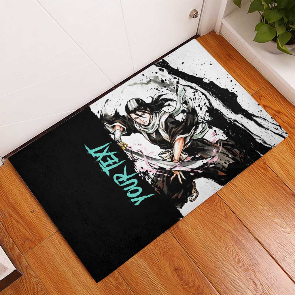Personalized Byakuya Kuchiki Rubber Doormat Ink Splash Anime Brush Style