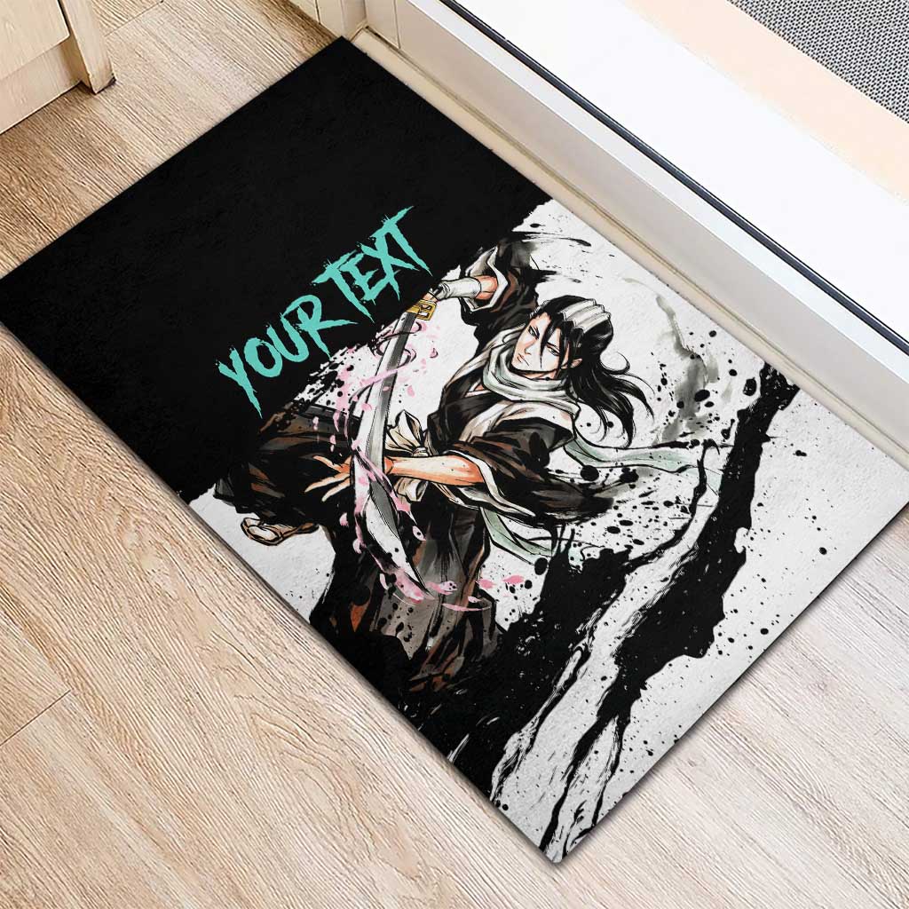 Personalized Byakuya Kuchiki Rubber Doormat Ink Splash Anime Brush Style