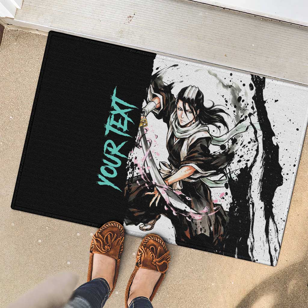 Personalized Byakuya Kuchiki Rubber Doormat Ink Splash Anime Brush Style