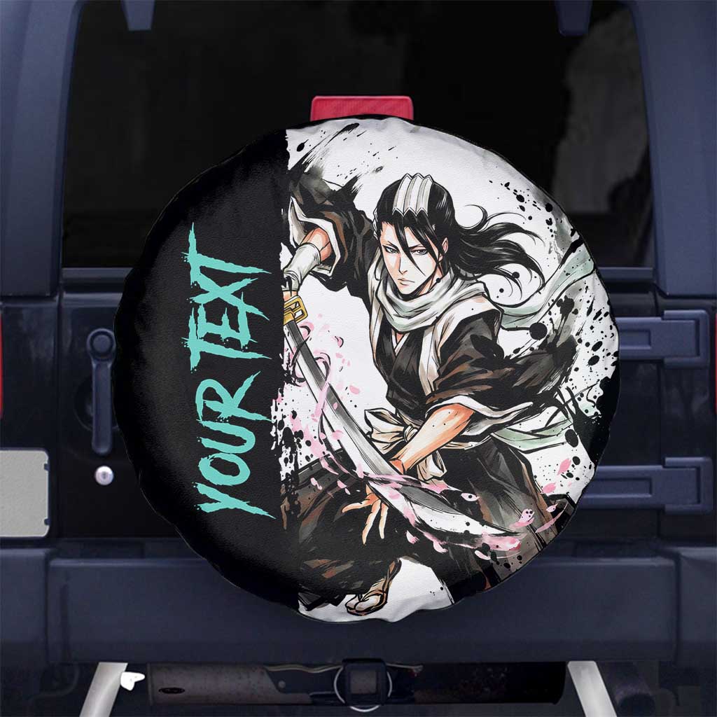 Personalized Byakuya Kuchiki Spare Tire Cover Ink Splash Anime Brush Style