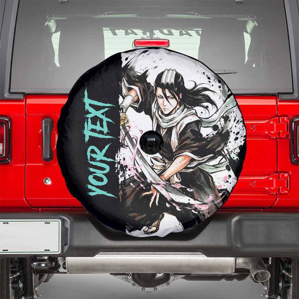Personalized Byakuya Kuchiki Spare Tire Cover Ink Splash Anime Brush Style