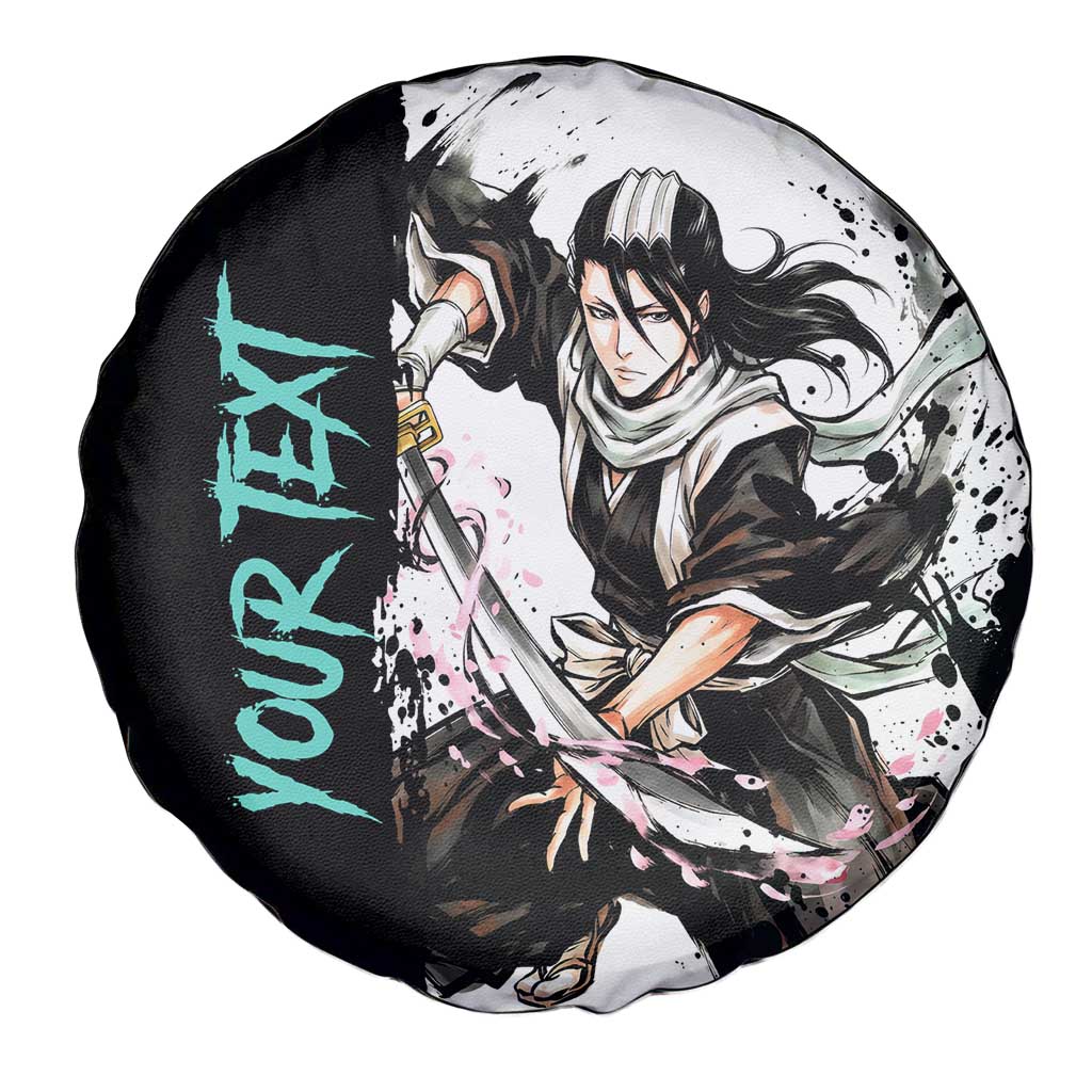 Personalized Byakuya Kuchiki Spare Tire Cover Ink Splash Anime Brush Style