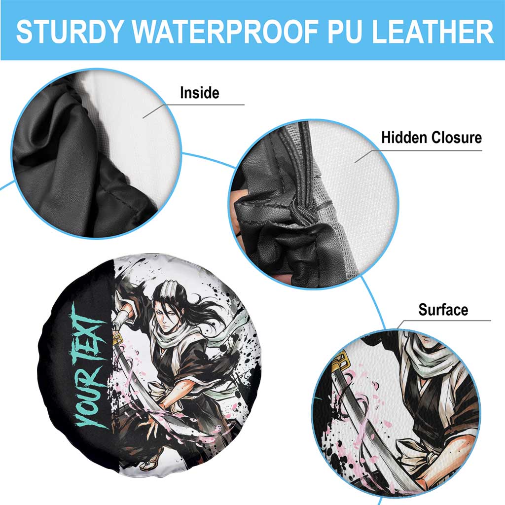 Personalized Byakuya Kuchiki Spare Tire Cover Ink Splash Anime Brush Style