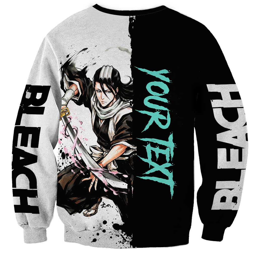 Personalized Byakuya Kuchiki Sweatshirt Ink Splash Anime Brush Style