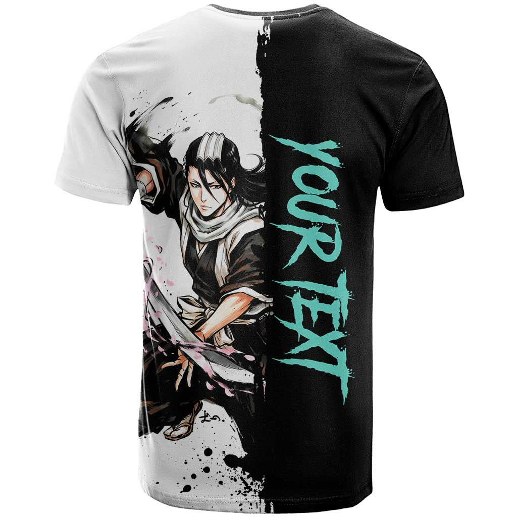 Personalized Byakuya Kuchiki T Shirt Ink Splash Anime Brush Style