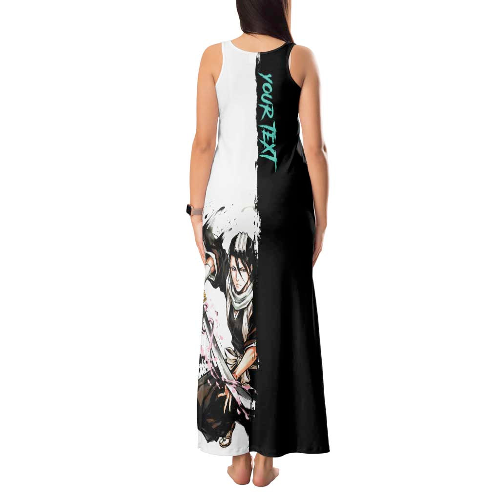 Personalized Byakuya Kuchiki Tank Maxi Dress Ink Splash Anime Brush Style