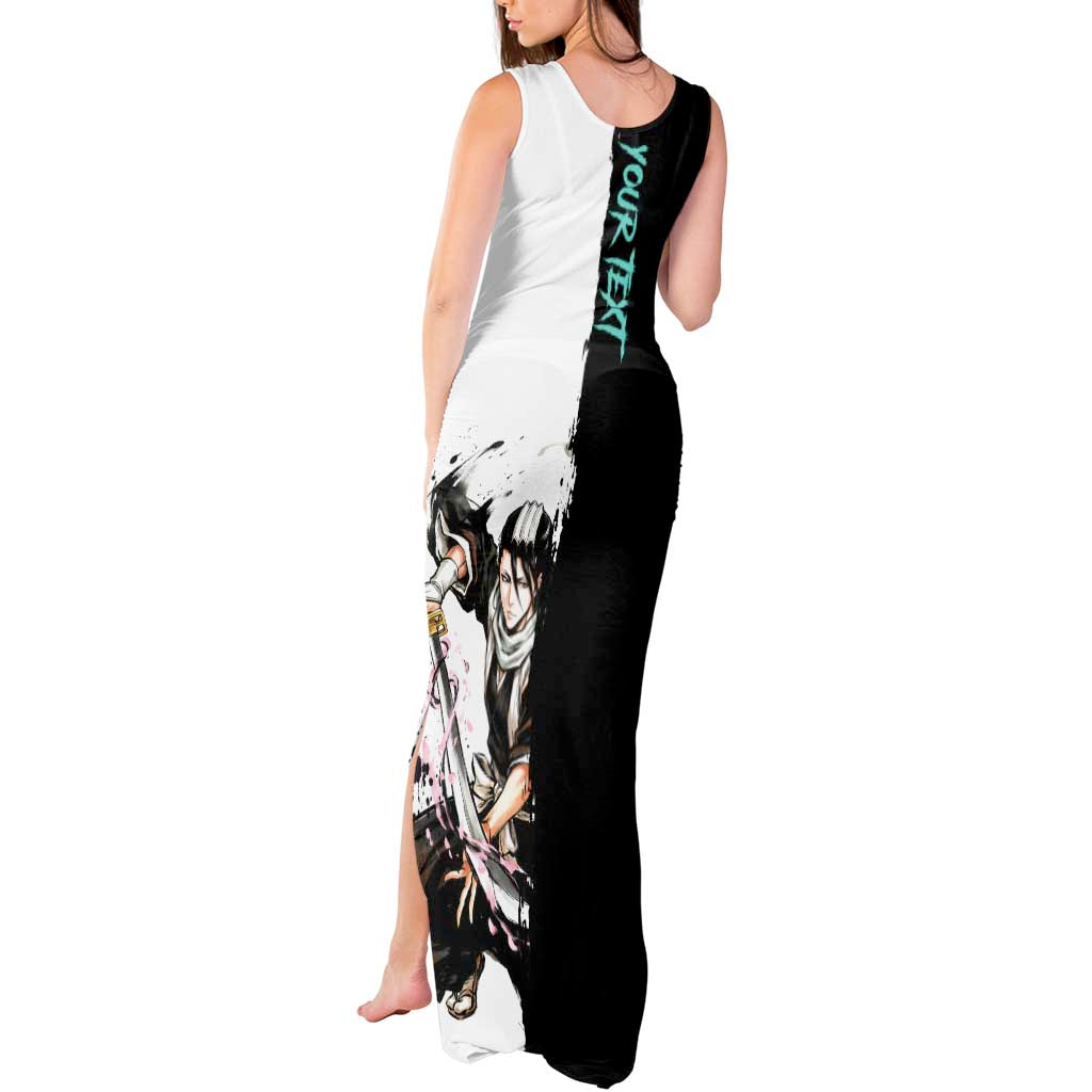 Personalized Byakuya Kuchiki Tank Maxi Dress Ink Splash Anime Brush Style