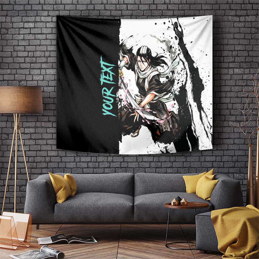 Personalized Byakuya Kuchiki Tapestry Ink Splash Anime Brush Style