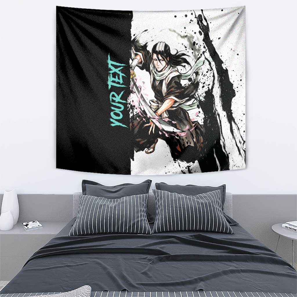 Personalized Byakuya Kuchiki Tapestry Ink Splash Anime Brush Style