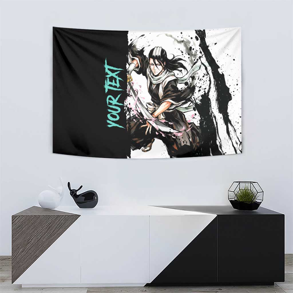 Personalized Byakuya Kuchiki Tapestry Ink Splash Anime Brush Style