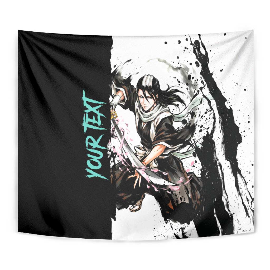Personalized Byakuya Kuchiki Tapestry Ink Splash Anime Brush Style