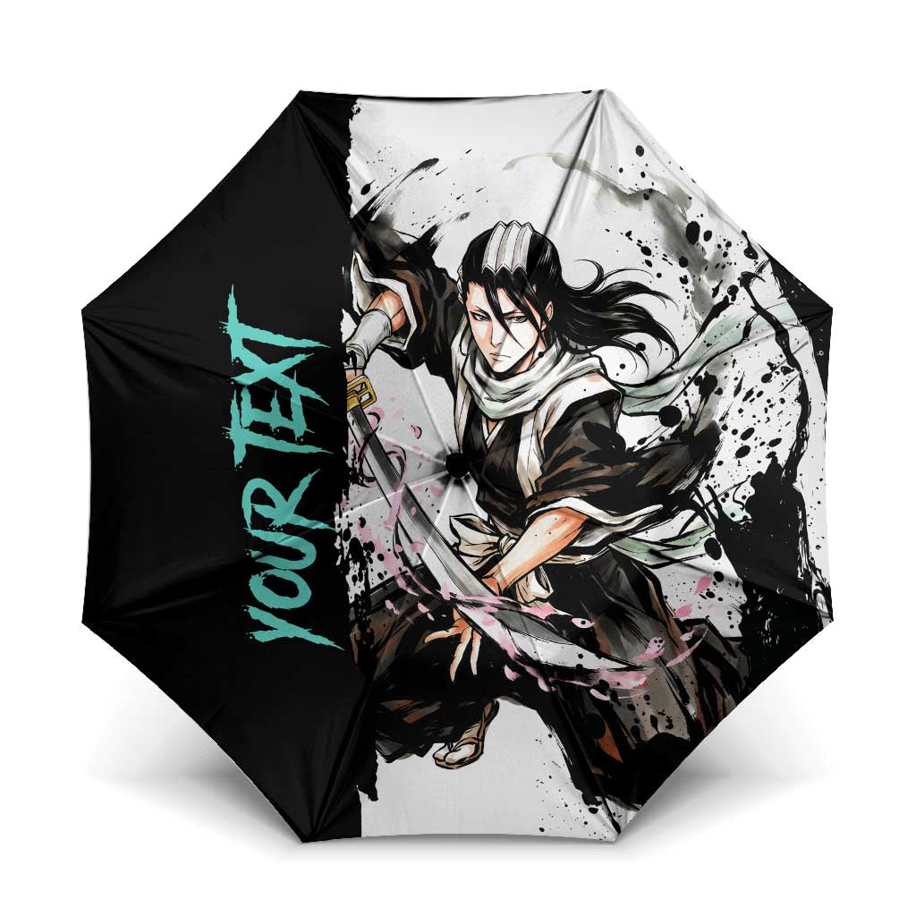 Personalized Byakuya Kuchiki Umbrella Ink Splash Anime Brush Style