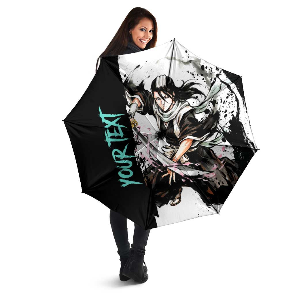 Personalized Byakuya Kuchiki Umbrella Ink Splash Anime Brush Style