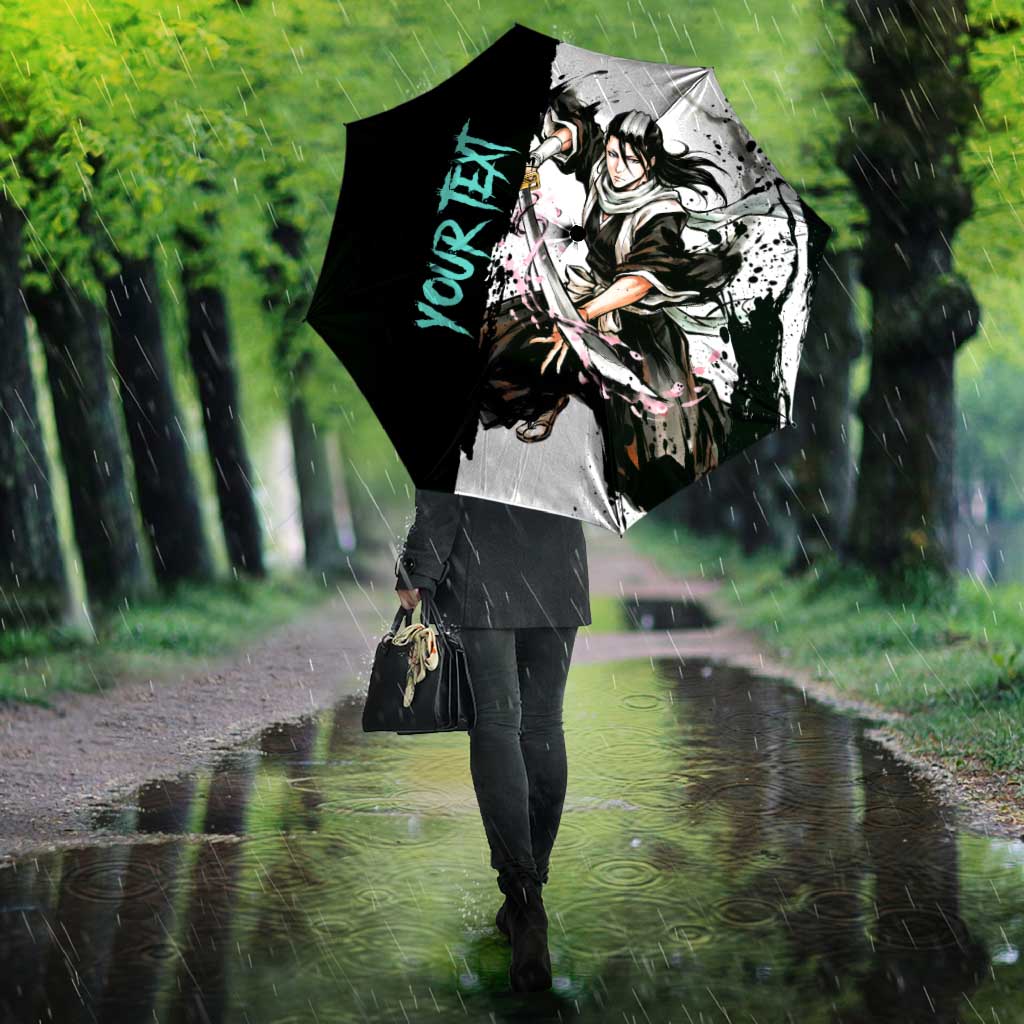 Personalized Byakuya Kuchiki Umbrella Ink Splash Anime Brush Style