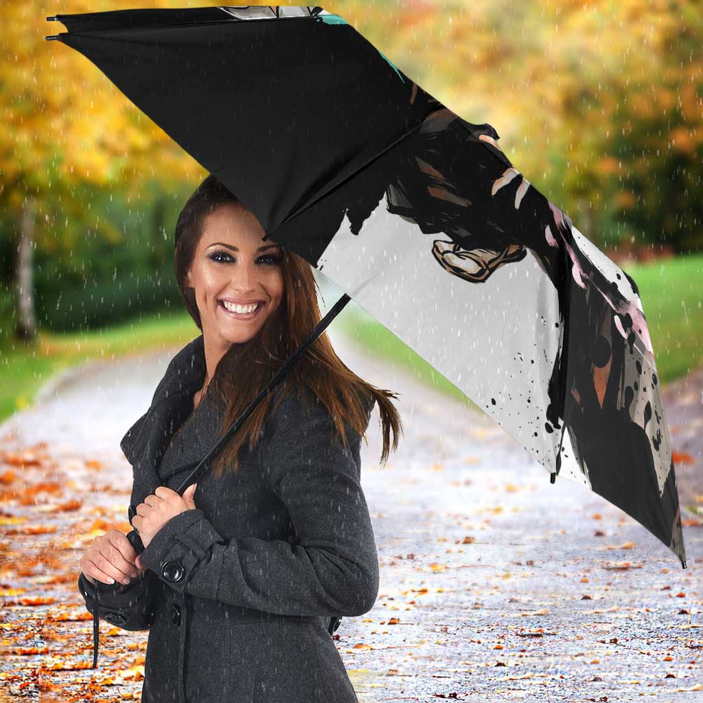 Personalized Byakuya Kuchiki Umbrella Ink Splash Anime Brush Style