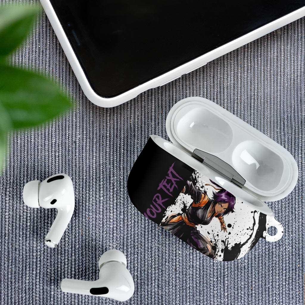 Personalized Yoruichi Shihouin AirPods Case Ink Splash Anime Brush Style