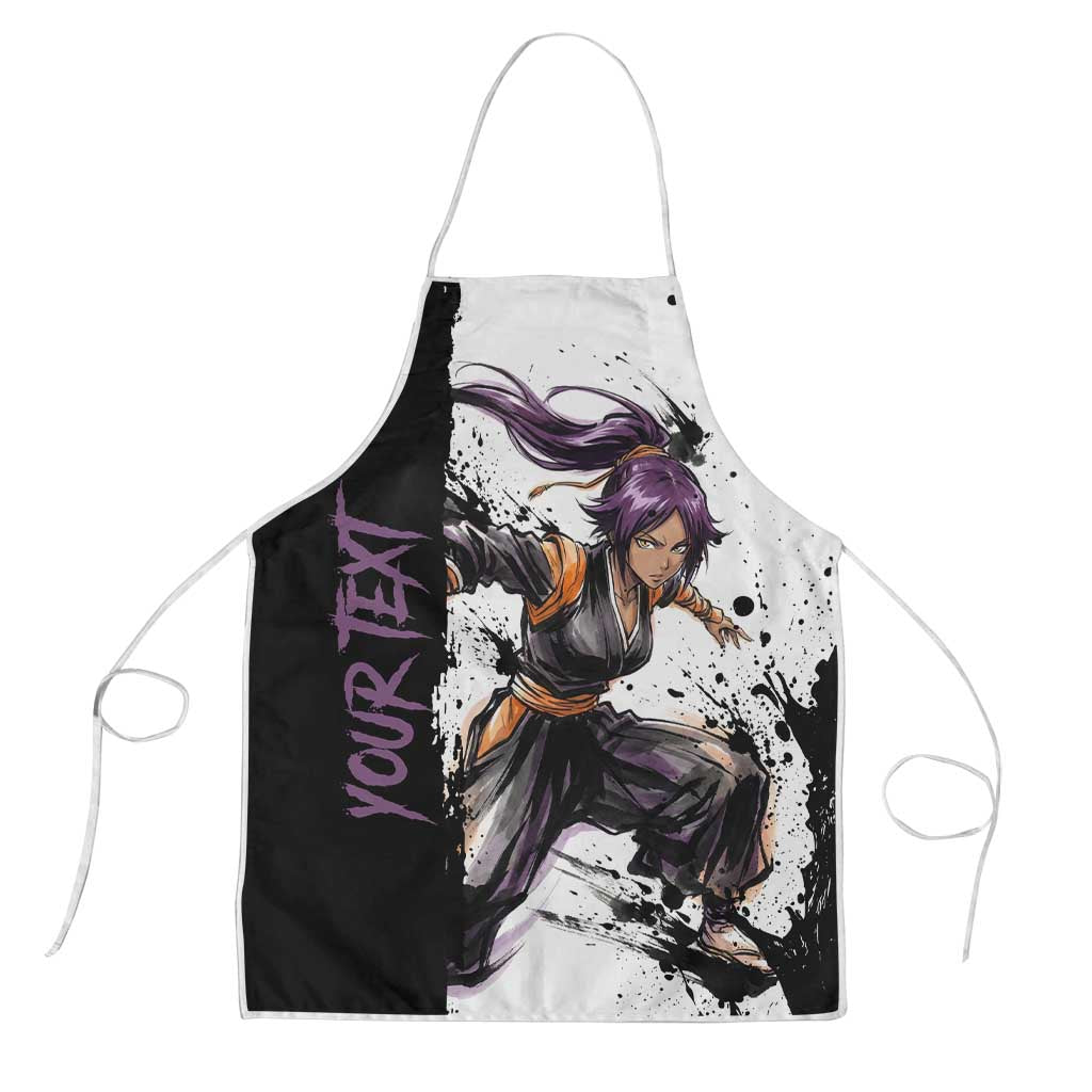 Personalized Yoruichi Shihouin Apron Ink Splash Anime Brush Style