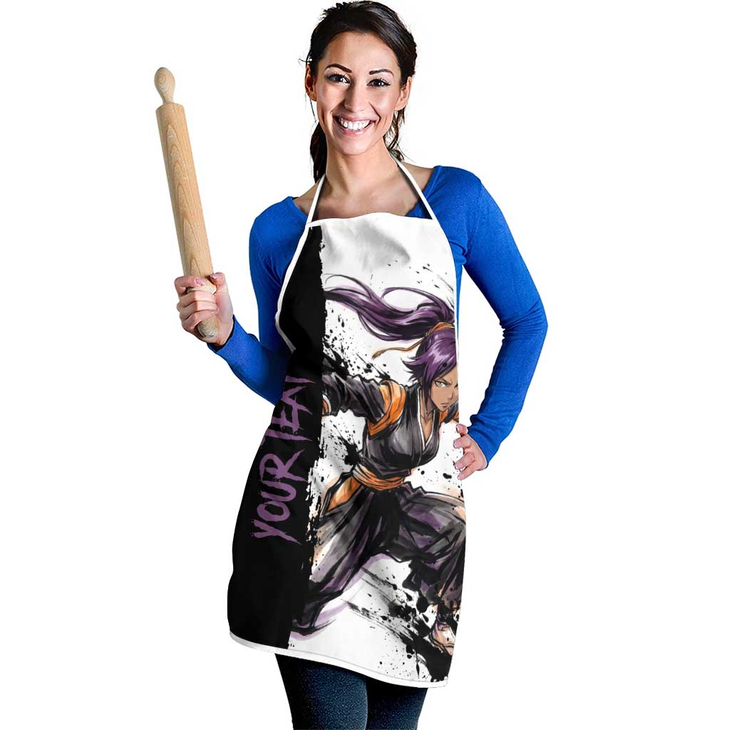Personalized Yoruichi Shihouin Apron Ink Splash Anime Brush Style