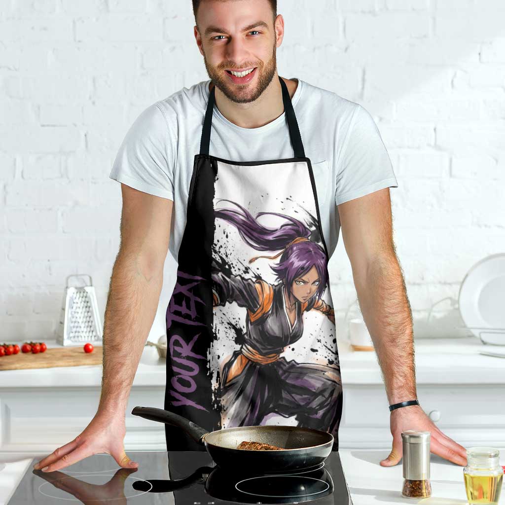 Personalized Yoruichi Shihouin Apron Ink Splash Anime Brush Style