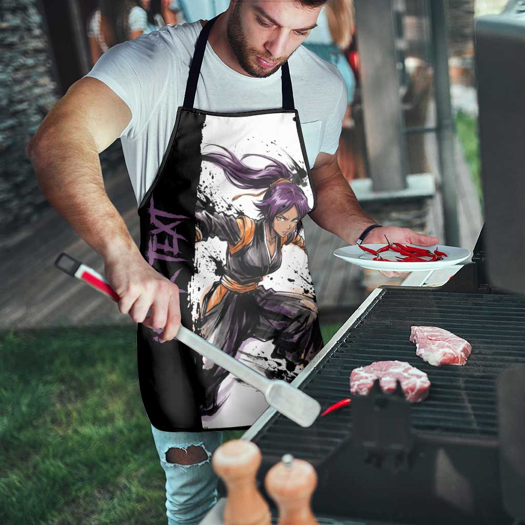 Personalized Yoruichi Shihouin Apron Ink Splash Anime Brush Style