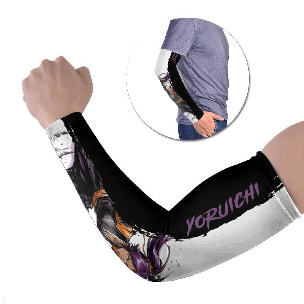 Personalized Yoruichi Shihouin Arm Sleeves Ink Splash Anime Brush Style