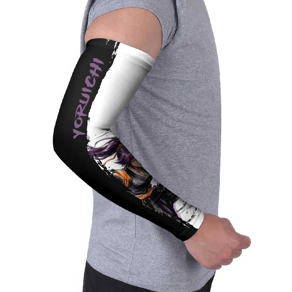 Personalized Yoruichi Shihouin Arm Sleeves Ink Splash Anime Brush Style