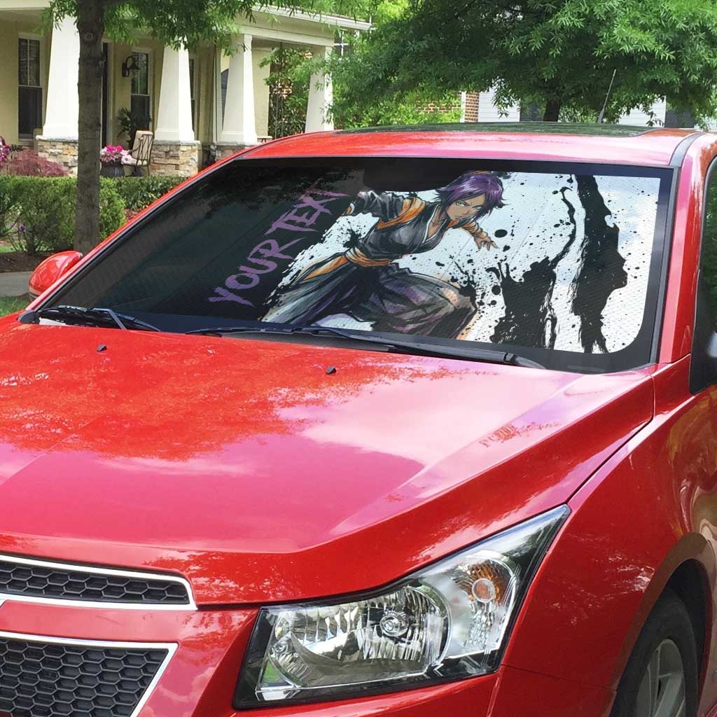 Personalized Yoruichi Shihouin Auto Sun Shade Ink Splash Anime Brush Style