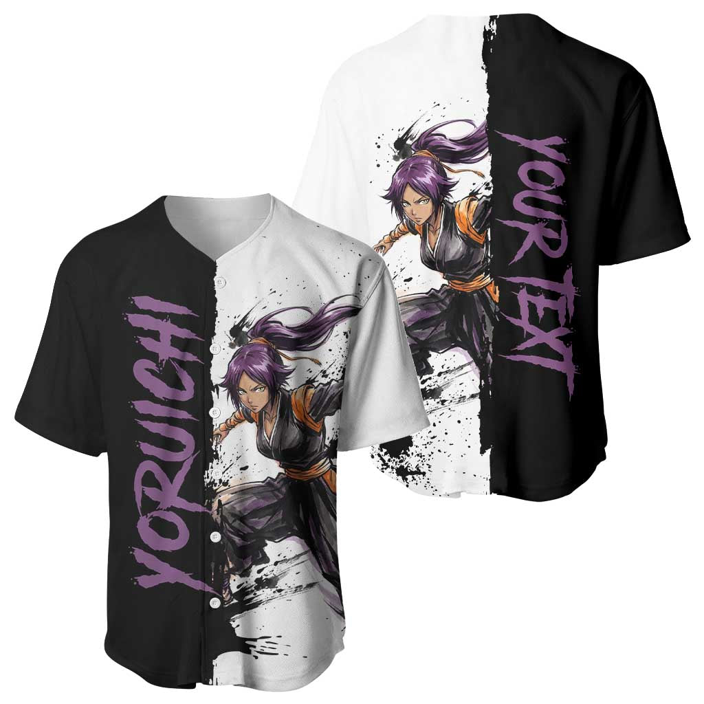 Personalized Yoruichi Shihouin Baseball Jersey Ink Splash Anime Brush Style