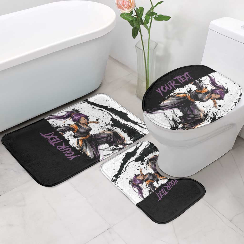 Personalized Yoruichi Shihouin Bathroom Set Ink Splash Anime Brush Style