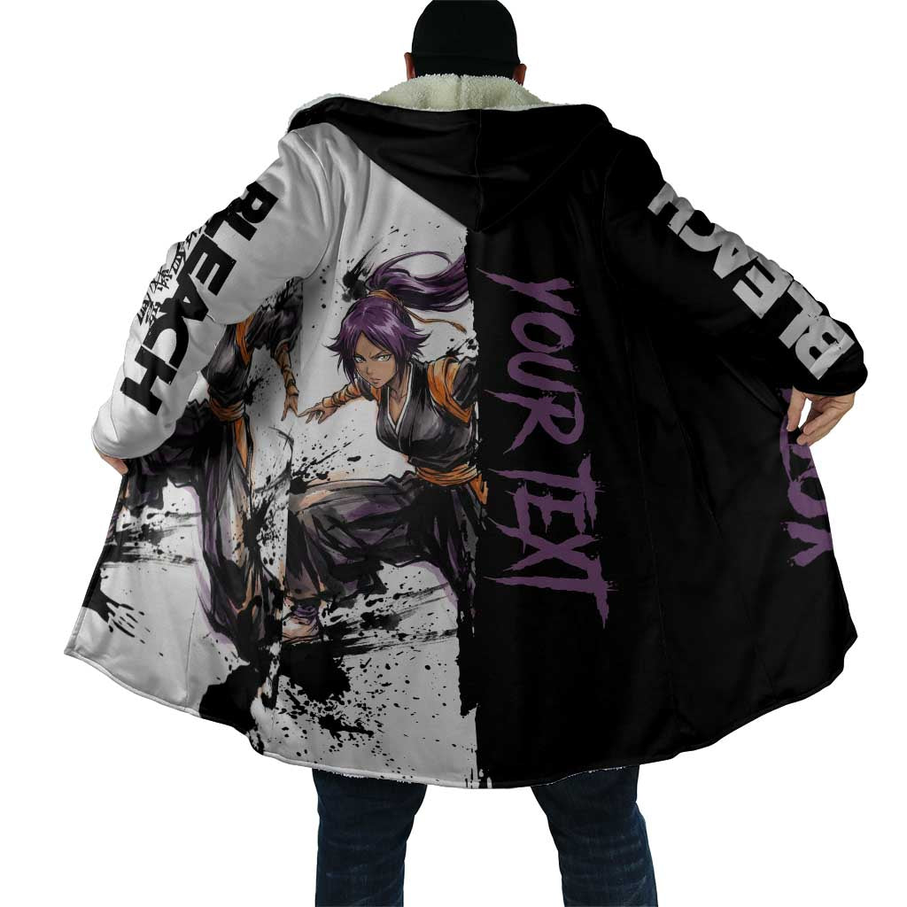 Personalized Yoruichi Shihouin Cloak Ink Splash Anime Brush Style