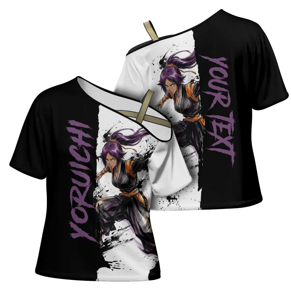 Personalized Yoruichi Shihouin Cross Shoulder Shirt Ink Splash Anime Brush Style