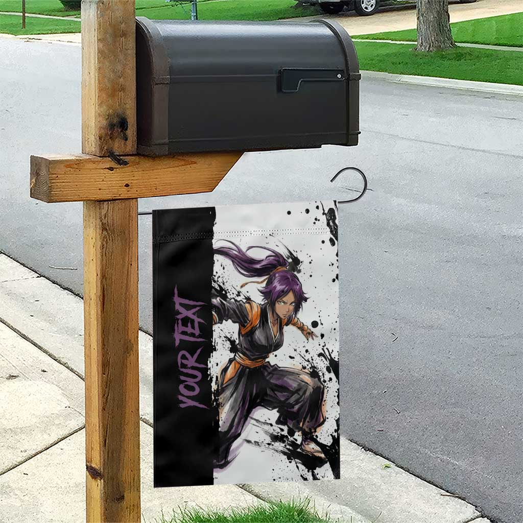 Personalized Yoruichi Shihouin Garden Flag Ink Splash Anime Brush Style