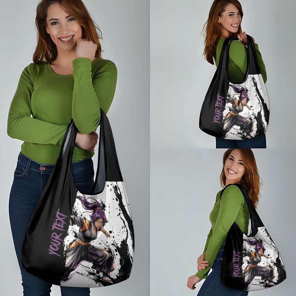 Personalized Yoruichi Shihouin Grocery Bag Ink Splash Anime Brush Style