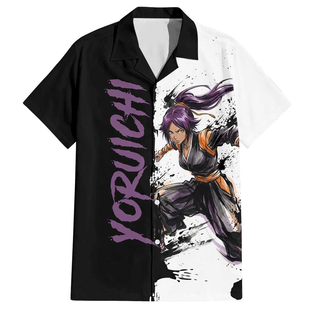 Personalized Yoruichi Shihouin Hawaiian Shirt Ink Splash Anime Brush Style