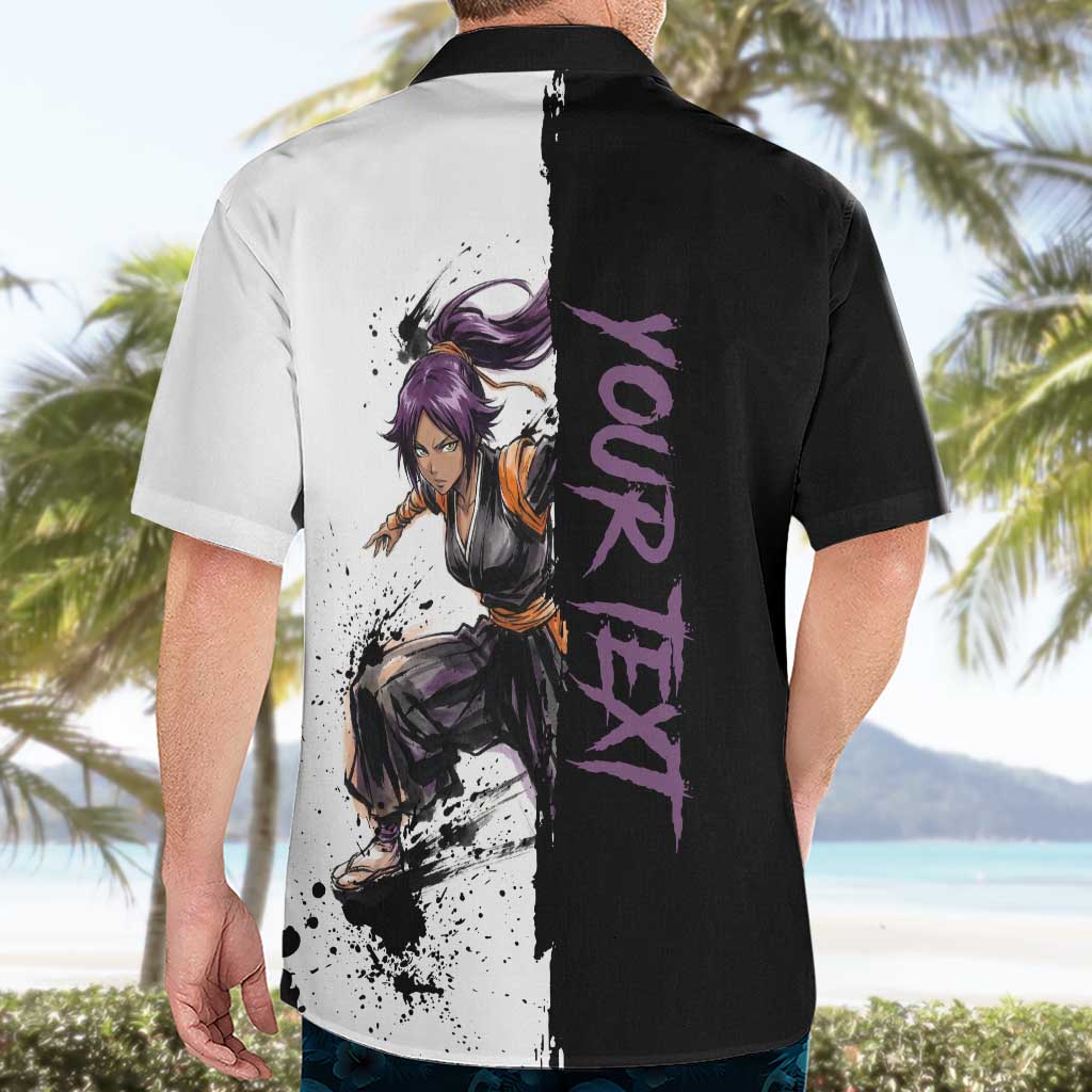 Personalized Yoruichi Shihouin Hawaiian Shirt Ink Splash Anime Brush Style