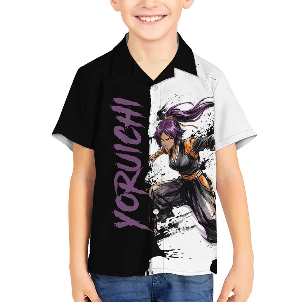 Personalized Yoruichi Shihouin Hawaiian Shirt Ink Splash Anime Brush Style