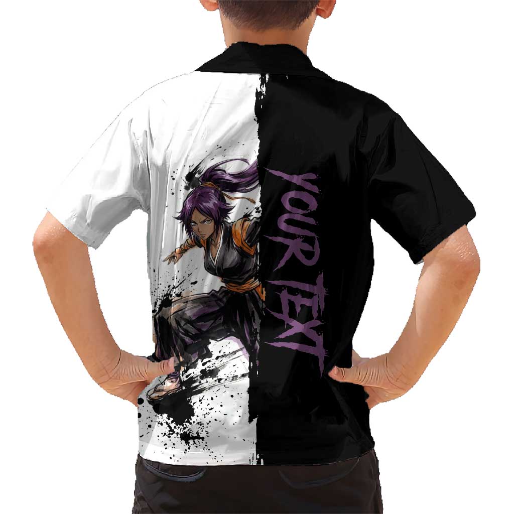Personalized Yoruichi Shihouin Hawaiian Shirt Ink Splash Anime Brush Style