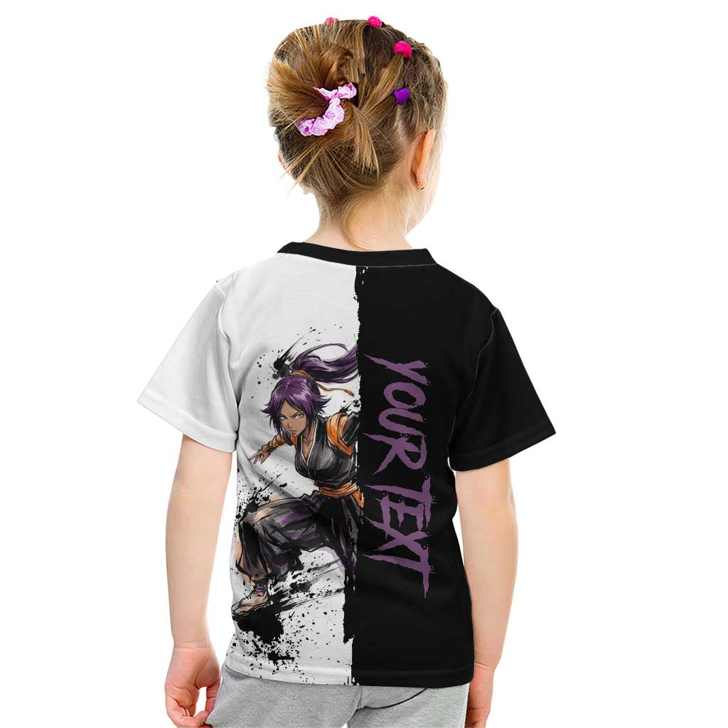 Personalized Yoruichi Shihouin Kid T Shirt Ink Splash Anime Brush Style