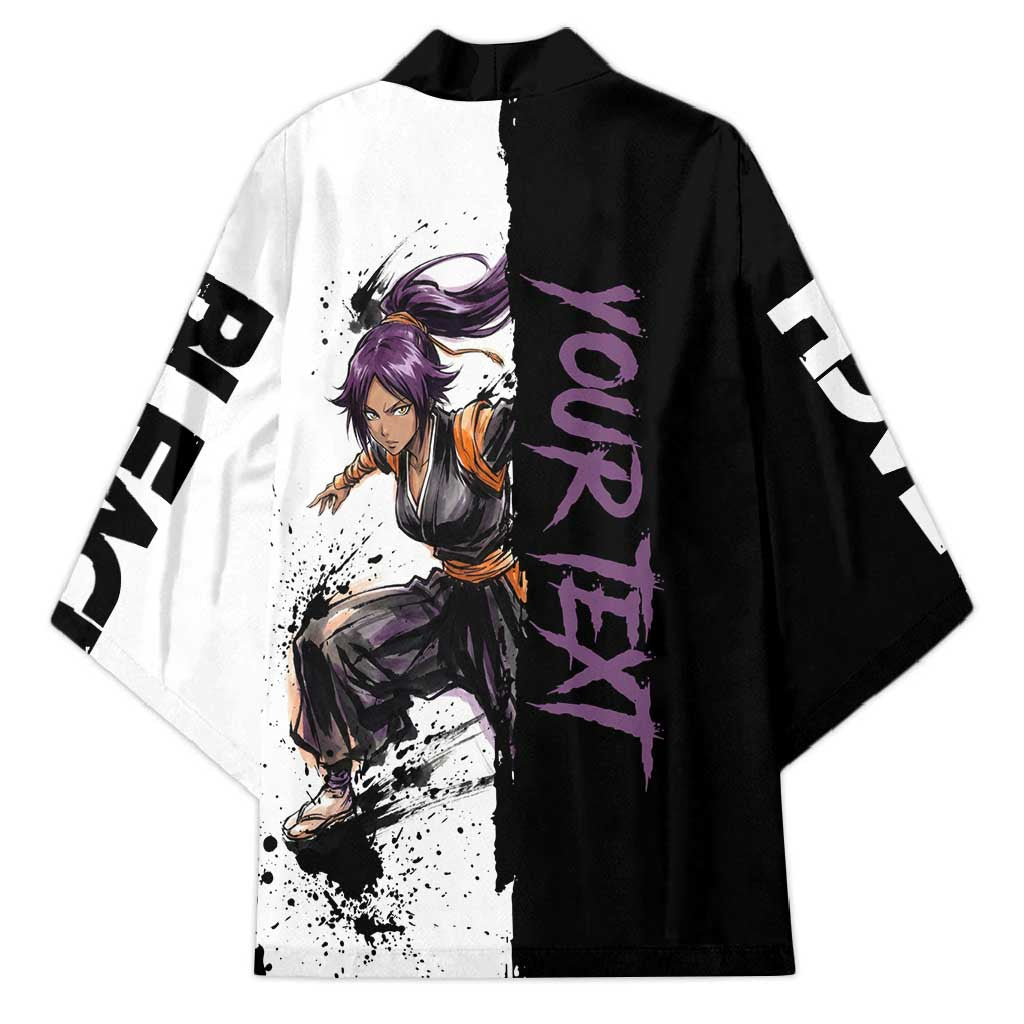 Personalized Yoruichi Shihouin Kimono Ink Splash Anime Brush Style