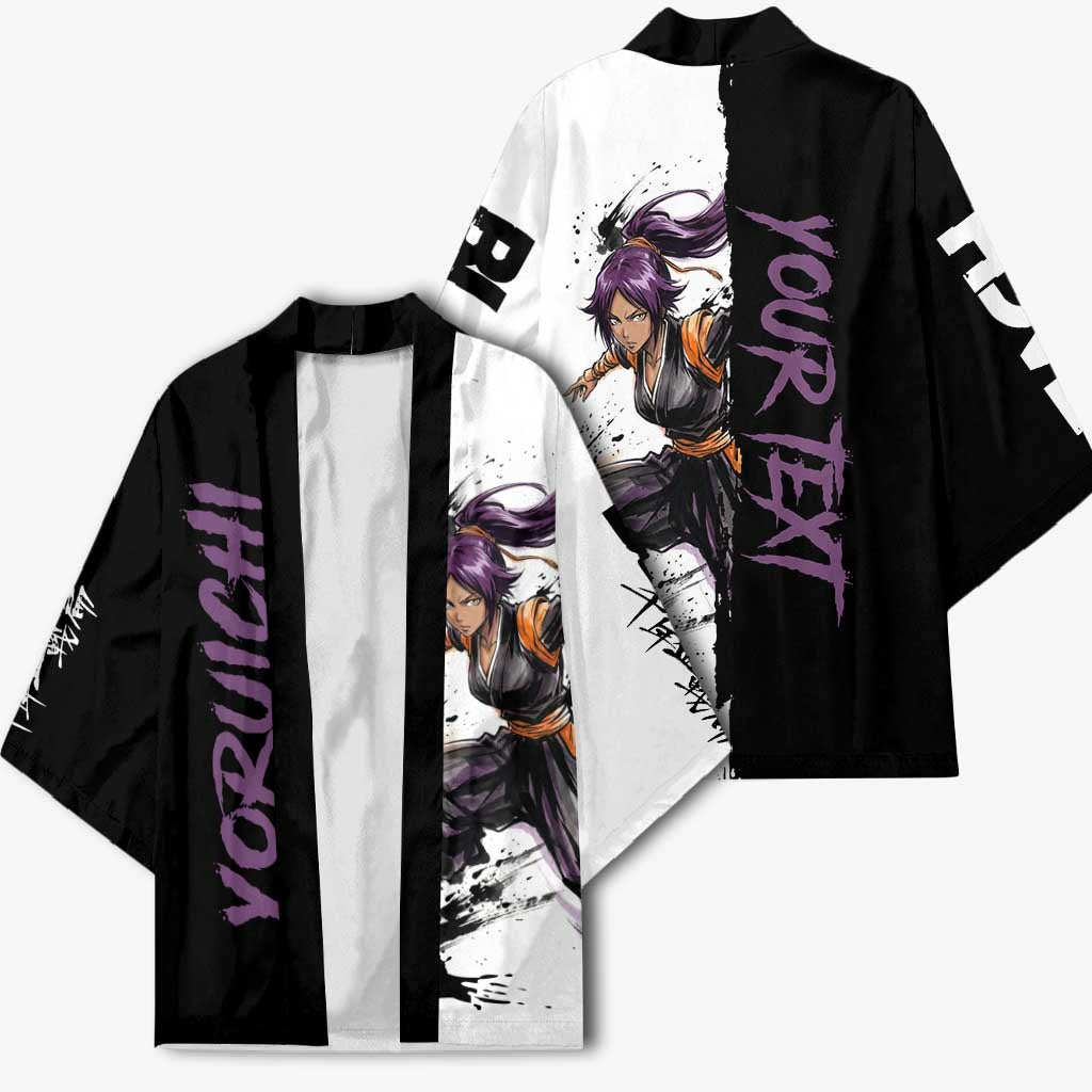 Personalized Yoruichi Shihouin Kimono Ink Splash Anime Brush Style