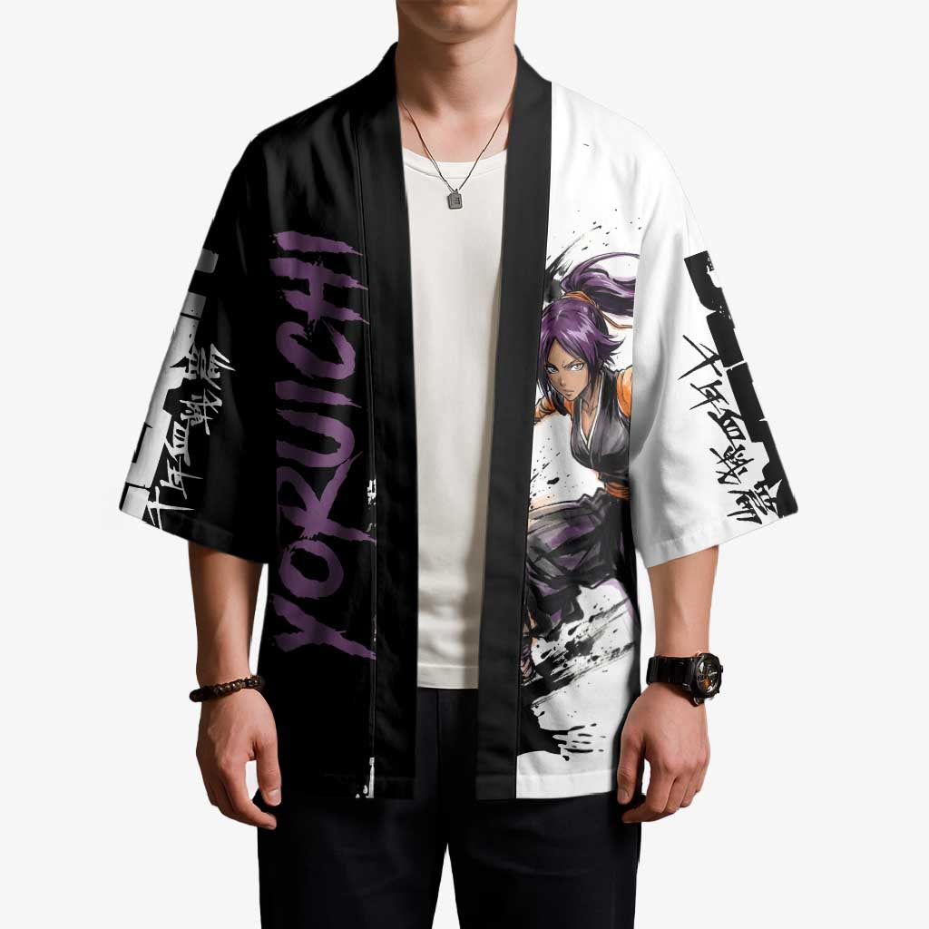 Personalized Yoruichi Shihouin Kimono Ink Splash Anime Brush Style