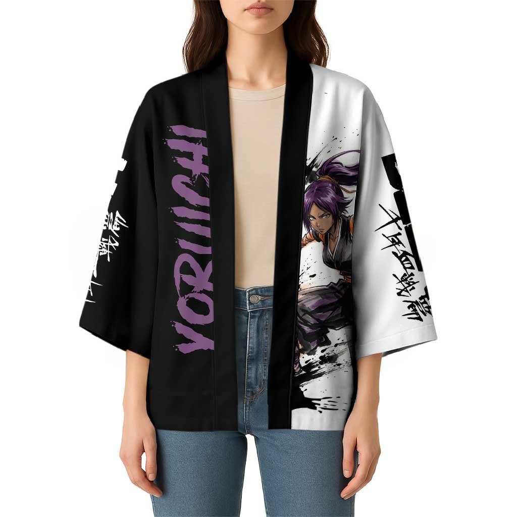 Personalized Yoruichi Shihouin Kimono Ink Splash Anime Brush Style